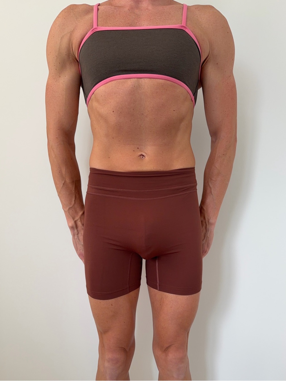 Women’s Push Up Biker Shorts Brown Size S
